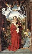 DAVID, Gerard Virgin and Child with Four Angels de oil